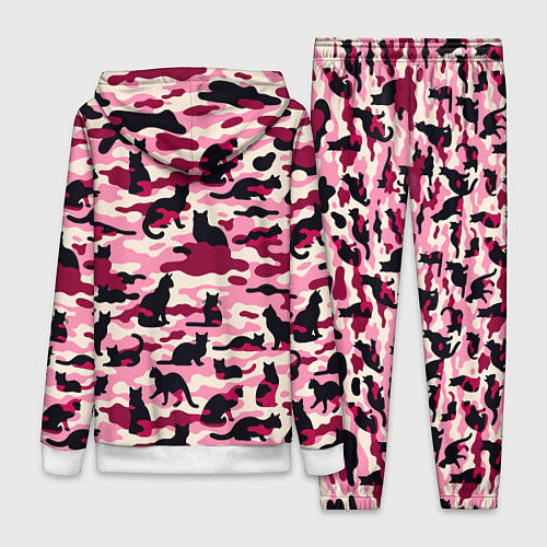 Женский костюм Камуфляжные розовые котики / 3D-Белый – фото 2