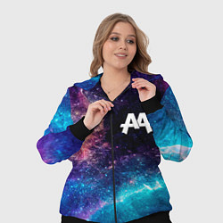 Женский 3D-костюм Asking Alexandria space rock, цвет: 3D-черный — фото 2