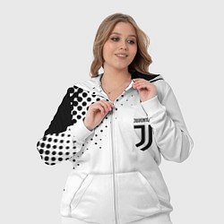 Женский 3D-костюм Juventus sport black geometry, цвет: 3D-белый — фото 2