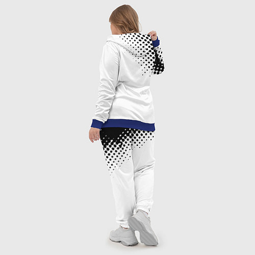 Женский костюм Juventus sport black geometry / 3D-Синий – фото 5
