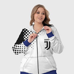 Женский 3D-костюм Juventus sport black geometry, цвет: 3D-синий — фото 2