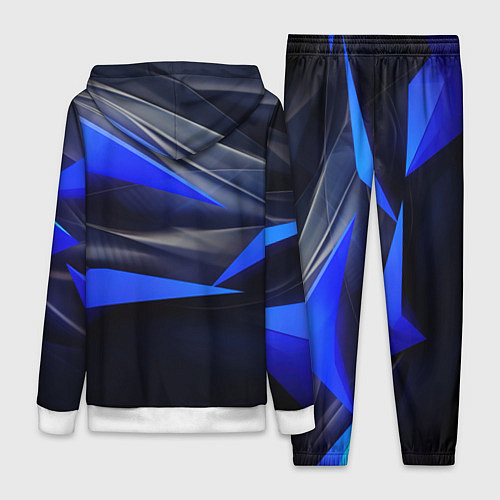 Женский костюм Black and blue abstract background sport style / 3D-Белый – фото 2