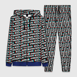 Женский 3D-костюм Kojima glitch pattern studio, цвет: 3D-синий