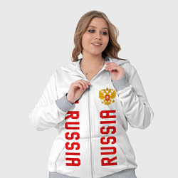 Женский 3D-костюм Россия три полоски на белом фоне, цвет: 3D-меланж — фото 2