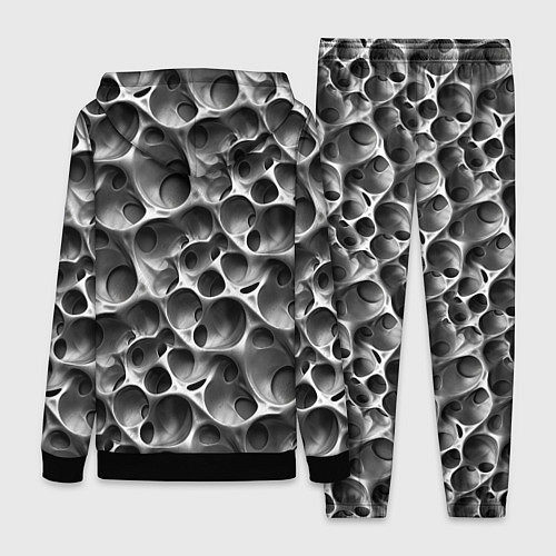 Женский костюм Металл - текстура / 3D-Черный – фото 2