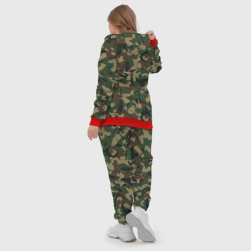 Женский костюм Классический лесной камуфляж / 3D-Красный – фото 5