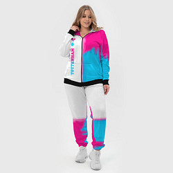Женский 3D-костюм Tottenham neon gradient style по-вертикали, цвет: 3D-черный — фото 2