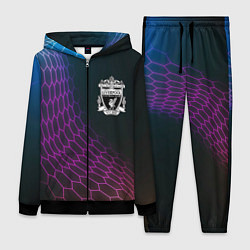 Женский 3D-костюм Liverpool футбольная сетка, цвет: 3D-черный