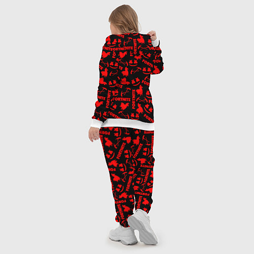 Женский костюм Fortnite pattern logo marshmello / 3D-Белый – фото 5
