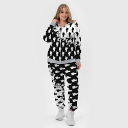 Женский 3D-костюм Billie Eilish pattern black, цвет: 3D-меланж — фото 2