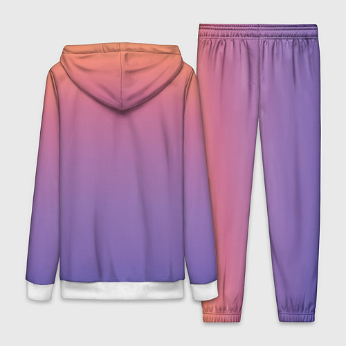 Женский костюм Градиент закатное небо желтый фиолетовый / 3D-Белый – фото 2