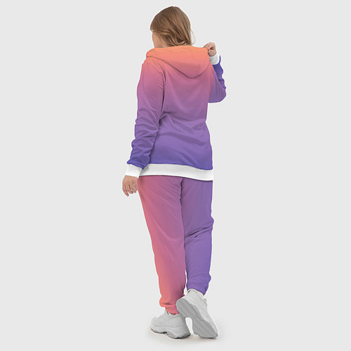 Женский костюм Градиент закатное небо желтый фиолетовый / 3D-Белый – фото 5