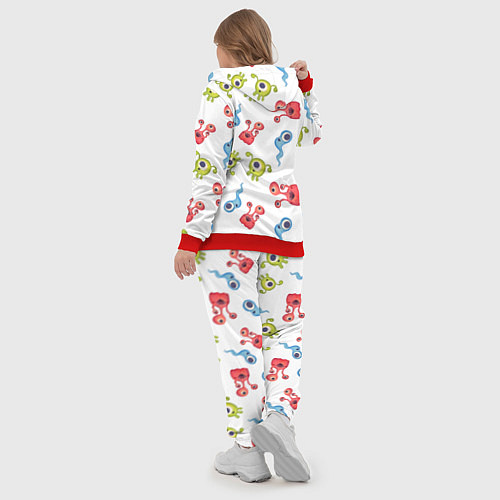 Женский костюм Мультяшные инопланетяне / 3D-Красный – фото 5