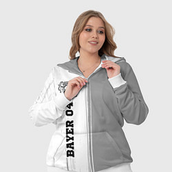 Женский 3D-костюм Bayer 04 sport на светлом фоне по-вертикали, цвет: 3D-белый — фото 2