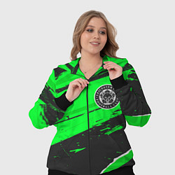 Женский 3D-костюм Leicester City sport green, цвет: 3D-черный — фото 2