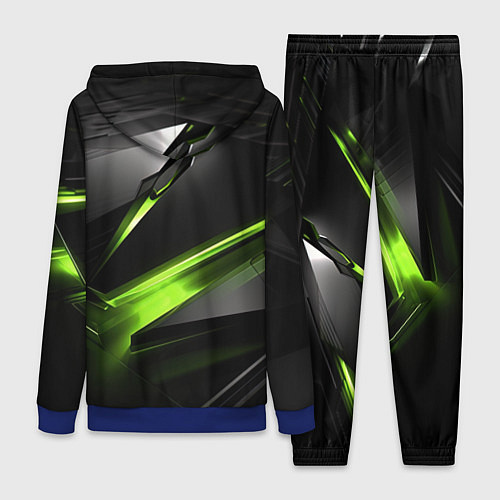 Женский костюм Зеленая абстрактная конструкция в стиле nvidia / 3D-Синий – фото 2