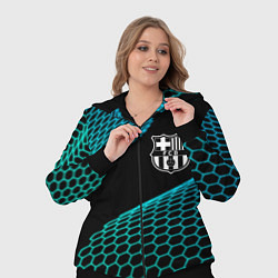 Женский 3D-костюм Barcelona football net, цвет: 3D-черный — фото 2