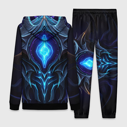 Женский костюм Магическая синяя абстракция / 3D-Черный – фото 2