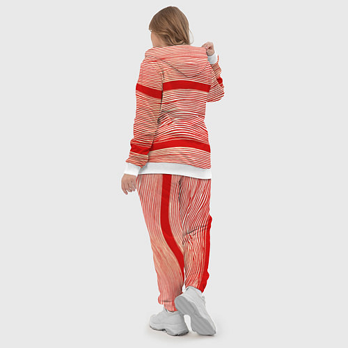 Женский костюм В красную полосочку / 3D-Белый – фото 5