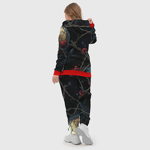 Женский костюм Череп и кровавые ягоды / 3D-Красный – фото 5