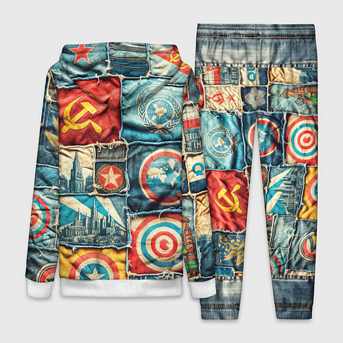 Женский костюм Пэчворк джинсы в СССР / 3D-Белый – фото 2