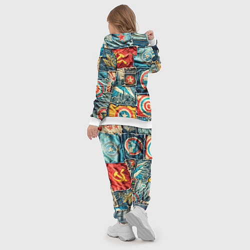 Женский костюм Пэчворк джинсы в СССР / 3D-Белый – фото 5