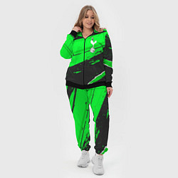 Женский 3D-костюм Tottenham sport green, цвет: 3D-черный — фото 2
