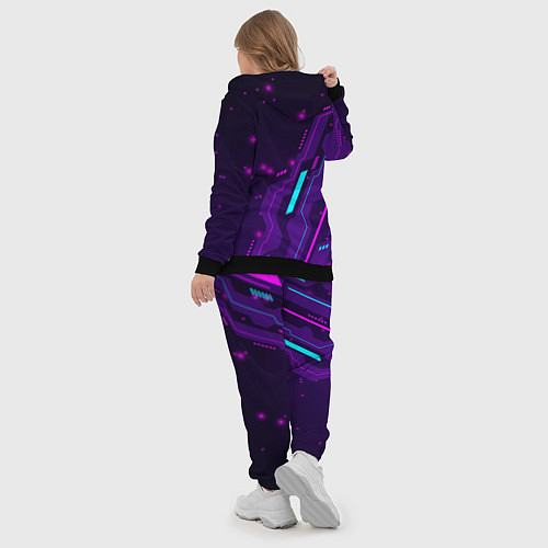 Женский костюм Sally Face neon gaming / 3D-Черный – фото 5