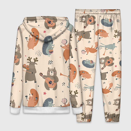 Женский костюм Животные с инструментами / 3D-Белый – фото 2