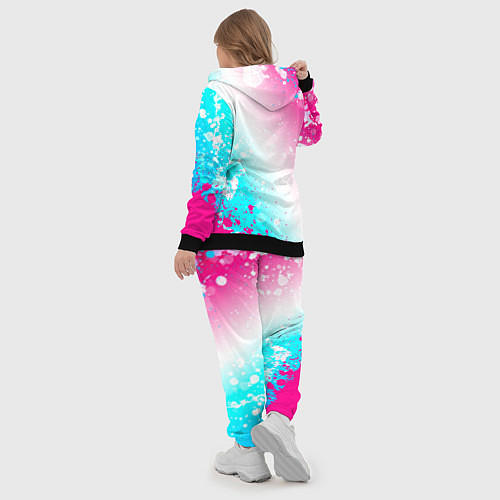 Женский костюм Club Brugge neon gradient style вертикально / 3D-Черный – фото 5