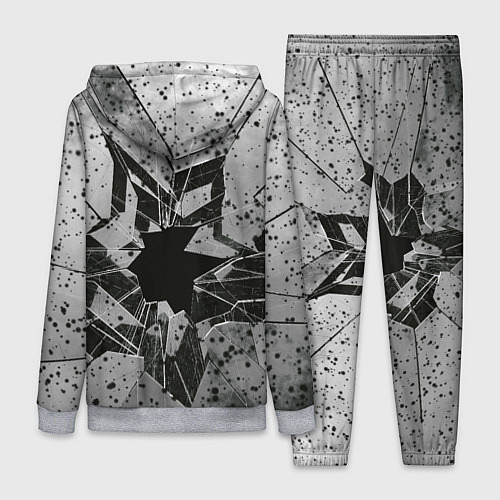 Женский костюм Грязное разбитое стекло в пятнах / 3D-Меланж – фото 2