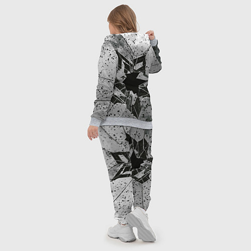 Женский костюм Грязное разбитое стекло в пятнах / 3D-Меланж – фото 5