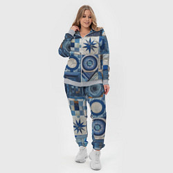 Женский 3D-костюм Denim patchwork - ai art, цвет: 3D-меланж — фото 2