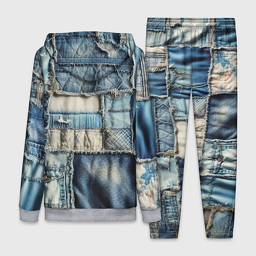 Женский костюм Patchwork denim - vogue / 3D-Меланж – фото 2