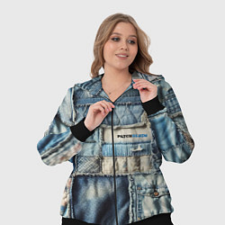 Женский 3D-костюм Patchwork denim - vogue, цвет: 3D-черный — фото 2