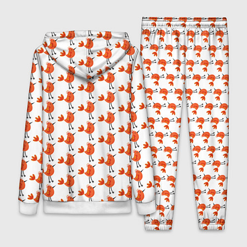 Женский костюм Миленькие рыжие птички / 3D-Белый – фото 2