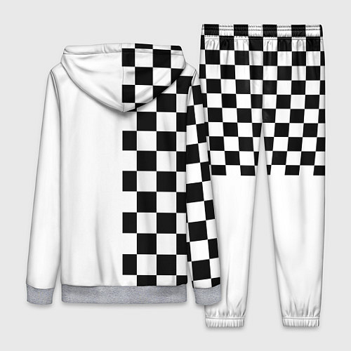 Женский костюм Content Warning шашечки / 3D-Меланж – фото 2