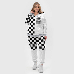 Женский 3D-костюм Content Warning шашечки, цвет: 3D-меланж — фото 2