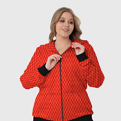 Женский 3D-костюм Сочный красный паттерн сетка, цвет: 3D-черный — фото 2