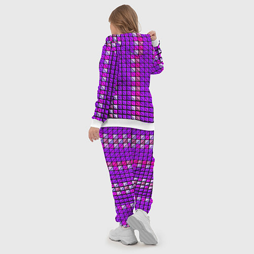 Женский костюм Фиолетовые плитки / 3D-Белый – фото 5