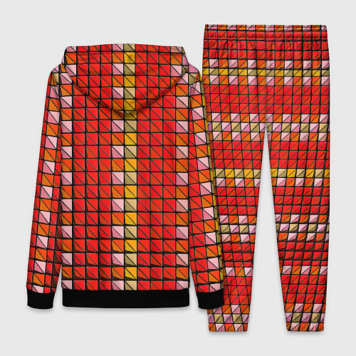 Женский костюм Красные плитки / 3D-Черный – фото 2