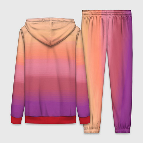 Женский костюм Абстракция градиент на закате дня / 3D-Красный – фото 2