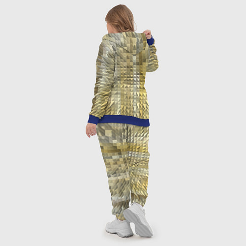 Женский костюм Объемные треугольники текстурированный рельеф / 3D-Синий – фото 5