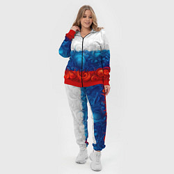 Женский 3D-костюм Орнамент триколор, цвет: 3D-красный — фото 2