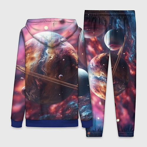 Женский костюм Объемный космос и планеты / 3D-Синий – фото 2