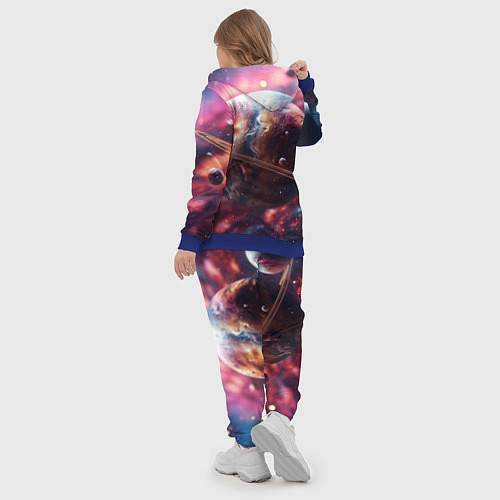 Женский костюм Объемный космос и планеты / 3D-Синий – фото 5
