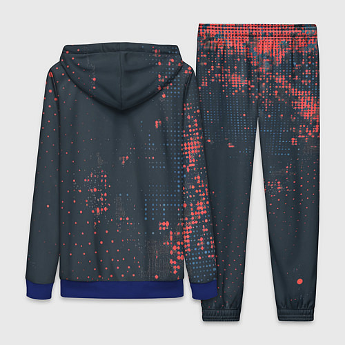 Женский костюм Брызги краски на стену / 3D-Синий – фото 2