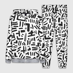 Женский 3D-костюм Паттерн линиями, цвет: 3D-меланж