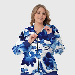 Женский 3D-костюм Гжель акварель, цвет: 3D-синий — фото 2
