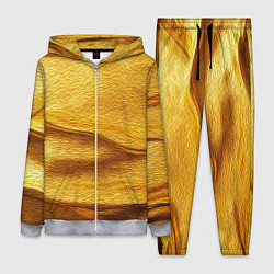 Женский 3D-костюм Золотая поверхность с волнами и рябью, цвет: 3D-меланж